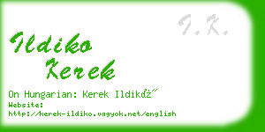 ildiko kerek business card